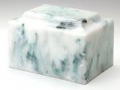 Teal Cultured Marble Cremation Urn